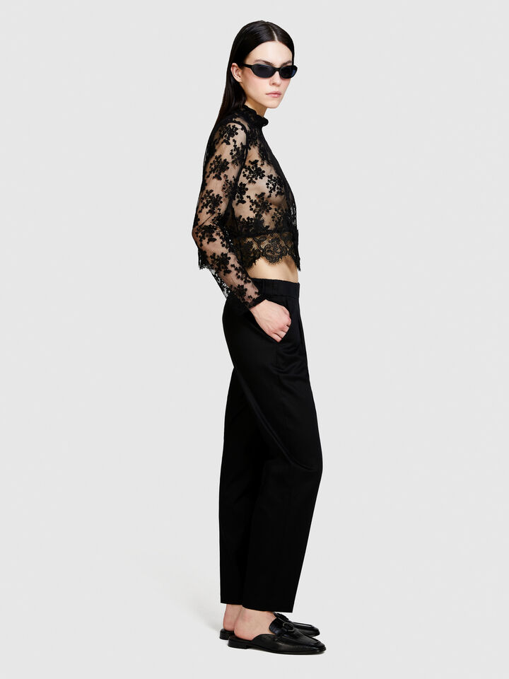 Solid color joggers - women's joggers - Black | Sisley image number 2